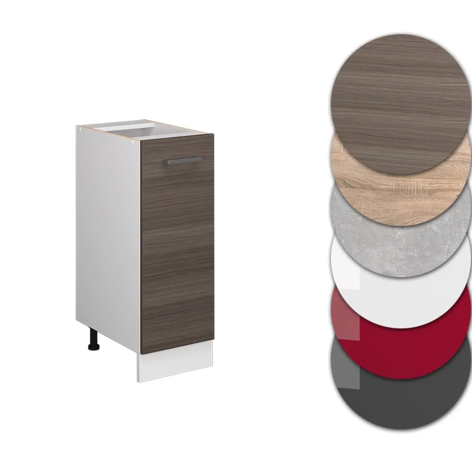 Apothekerschrank R-Line Edelgrau 30 cm ohne Arbeitsplatte Vicco