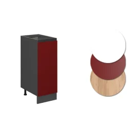 Apothekerschrank R-Line Rot 30 cm J-Shape, ohne Arbeitsplatte Vicco