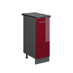 Apothekerschrank R-Line Rot Hochglanz 30 cm , AP Anthrazit Vicco