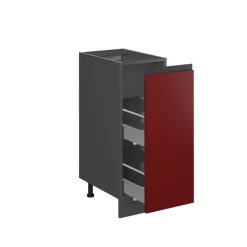 Apothekerschrank R-Line Rot 30 cm J-Shape, AP Anthrazit Vicco