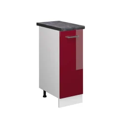 Apothekerschrank R-Line Rot Hochglanz 30 cm , AP Anthrazit Vicco