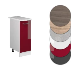 Apothekerschrank R-Line Rot Hochglanz 30 cm , AP Marmor Vicco