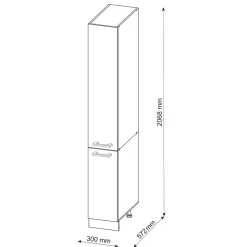 Apothekerschrank R-Line Rot 30 cm J-Shape Vicco