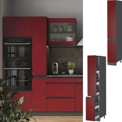 Apothekerschrank R-Line Rot 30 cm J-Shape Vicco