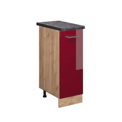 Apothekerschrank R-Line Rot Hochglanz 30 cm , AP Anthrazit Vicco