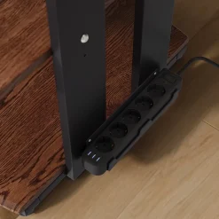 Aufbewahrungsregal Tonar Eiche rustikal/Schwarz 61 x 78 cm 4 offene Ablageflächen Vicco