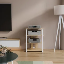 Aufbewahrungsregal Tonar Sonoma/Weiß 61 x 78 cm 4 offene Ablageflächen Vicco