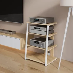 Aufbewahrungsregal Tonar Sonoma/Weiß 61 x 78 cm 4 offene Ablageflächen Vicco