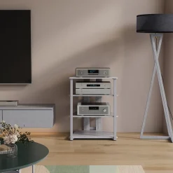 Aufbewahrungsregal Tonar Grau 61 x 78 cm 4 offene Ablageflächen Vicco