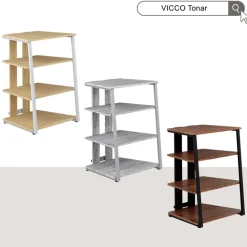 Aufbewahrungsregal Tonar Grau 61 x 78 cm 4 offene Ablageflächen Vicco