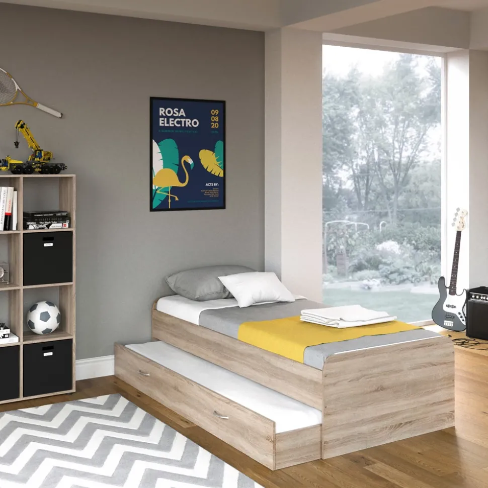 Ausziehbett Enzo Sonoma 90x200 cm mit Matratze Vitalispa