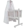 Babybett Beige 100 x 77 cm mit Rollen Vitalispa