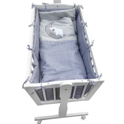 Babybett Weiß 40x90 mit Rollen Vitalispa