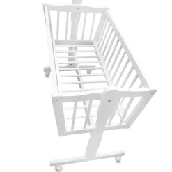 Babybett Weiß 40x90 mit Rollen Vitalispa