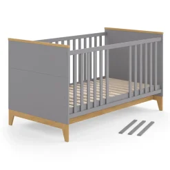 Babybett Malia Grau 70x140 cm Vitalispa