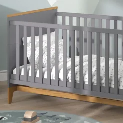 Babybett Malia Grau 70x140 cm Vitalispa