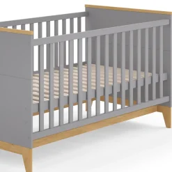 Babybett Malia Grau 70x140 cm Vitalispa