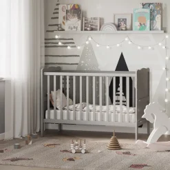 Babybett Tobi Grau 60x120 cm Vitalispa