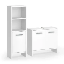 Badezimmermöbel-Set Karli Weiß 2 Teile Vicco