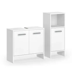 Badezimmermöbel-Set Karli Weiß 2 Teile Vicco