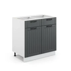 Badezimmerschrank Fame-Line Anthrazit 80 x 82 cm ohne Arbeitsplatte Vicco