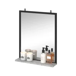 Badezimmerspiegel Fyrk Beton 50 x 60 cm Vicco