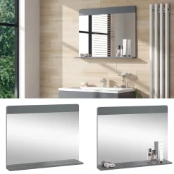 Badezimmerspiegel Izan Grau 80.1 x 62 cm Vicco