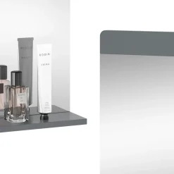 Badezimmerspiegel Izan Grau 80.1 x 62 cm Vicco