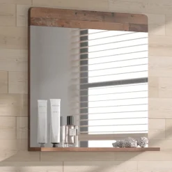 Badezimmerspiegel Izan Oldstyle 60 x 62 cm mit Ablage Vicco