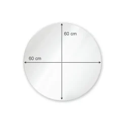 Badezimmerspiegel Karen Weiß 60 x 60 cm Rund Vicco