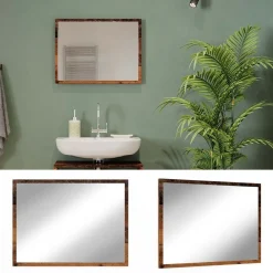 Badezimmerspiegel Kiko Eiche rustikal 45 x 60 cm Vicco