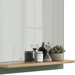 Badezimmerspiegel Marelle Grün/Artisan 60 x 67 cm mit Regal Vicco
