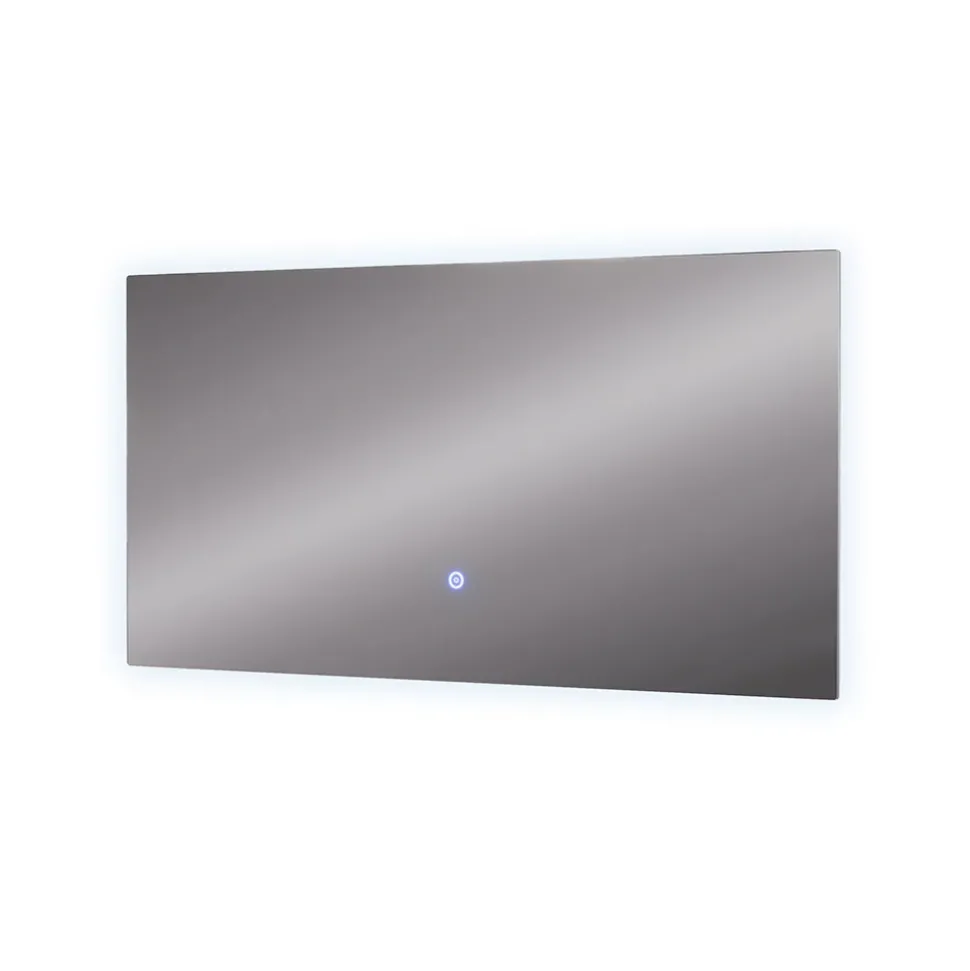 Badezimmerspiegel Miral Glas 80 x 2.8 cm mit Backlight Beleuchtung Vicco