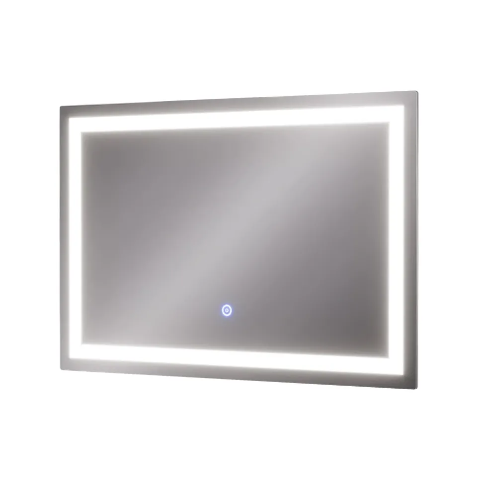 Badezimmerspiegel Miral Glas 60 x 2.8 cm mit Frontlight Beleuchtung Vicco