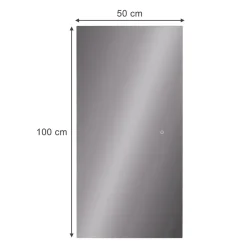 Badezimmerspiegel Miral Glas 100 x 2.8 cm mit Backlight Beleuchtung Vicco