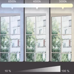 Badezimmerspiegel Miral Glas 100 x 2.8 cm mit Backlight Beleuchtung Vicco