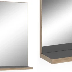 Badezimmerspiegel Niko Anthrazit 60 x 80 cm Vicco