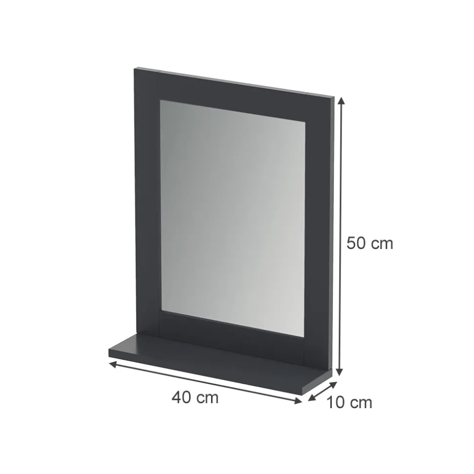 Badezimmerspiegel Vilda Grau 40 x 50 cm Vicco
