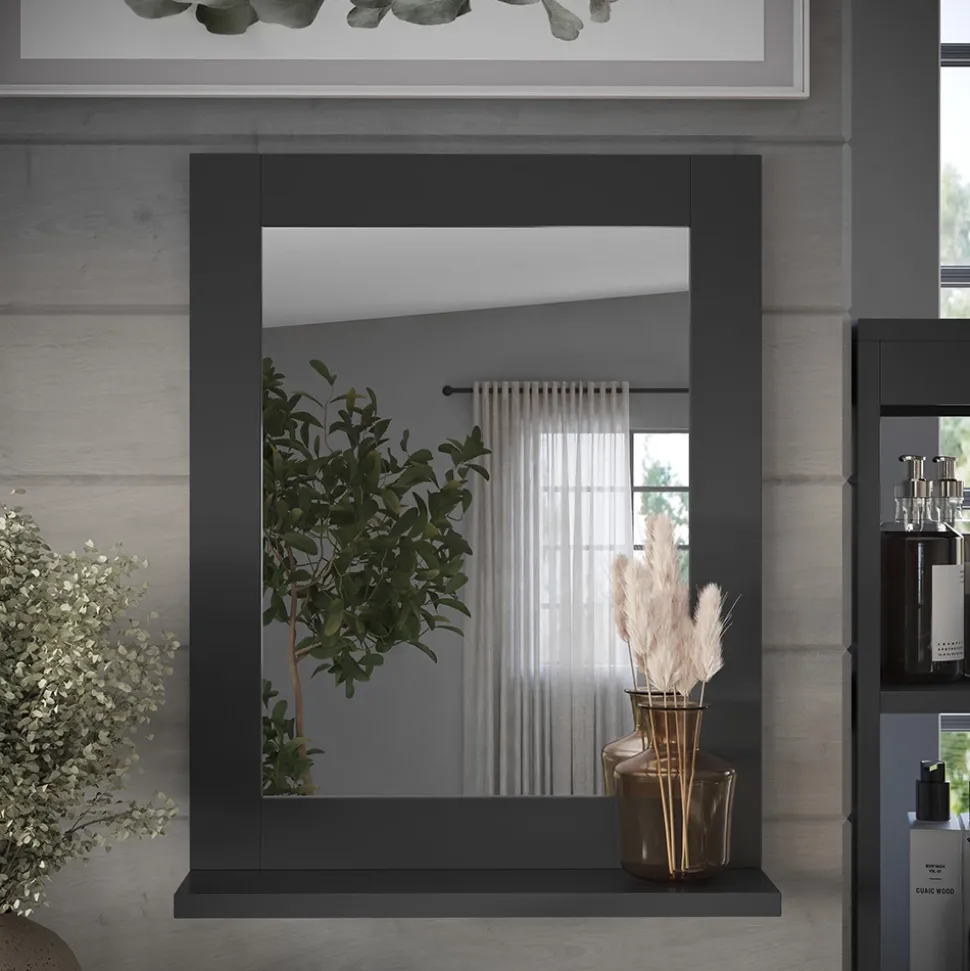 Badezimmerspiegel Vilda Grau 40 x 50 cm Vicco