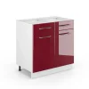Badmöbel Fame-Line Bordeaux Hochglanz 80 x 82 cm ohne Arbeitsplatte Vicco