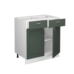 Badmöbel Fame-Line Grün-Gold Landhaus 80 x 82 cm ohne Arbeitsplatte Vicco