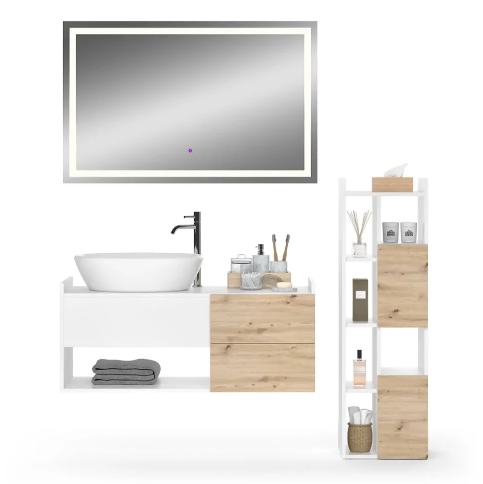 Badmöbel-Set Alf Weiß 3 Teile Vicco