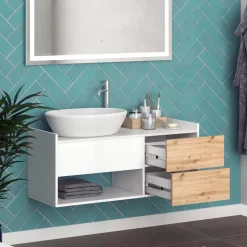 Badmöbel-Set Alf Weiß 2 Teile Vicco