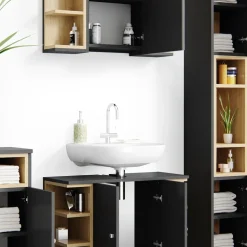 Badmöbel-Set Aquis Anthrazit 4 Teile Vicco