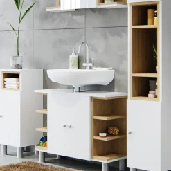 Badmöbel-Set Aquis Weiß 4 Teile Vicco