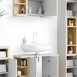 Badmöbel-Set Aquis Weiß 4 Teile Vicco