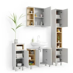 Badmöbel-Set Aquis Weiß 4 Teile Vicco