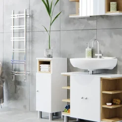 Badmöbel-Set Aquis Weiß 3 Teile Vicco