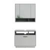Badmöbel-Set Beatrice Grau/Anthrazit 2 Teile Vicco