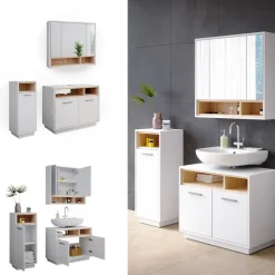 Badmöbel-Set Beatrice Weiß 3 Teile Vicco